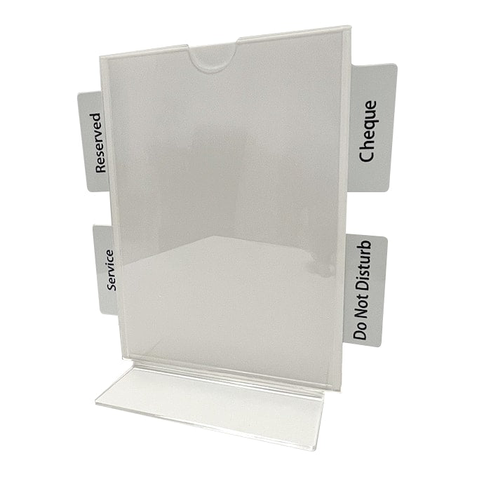 T - Shape Acrylic Stand (A5 Leaflet) Table Talker